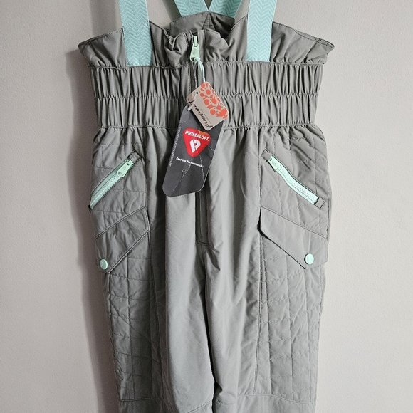 Free People Greyed Olive All Prepped Bibb Snow Jumpsuit NWT - Picture 4 of 14